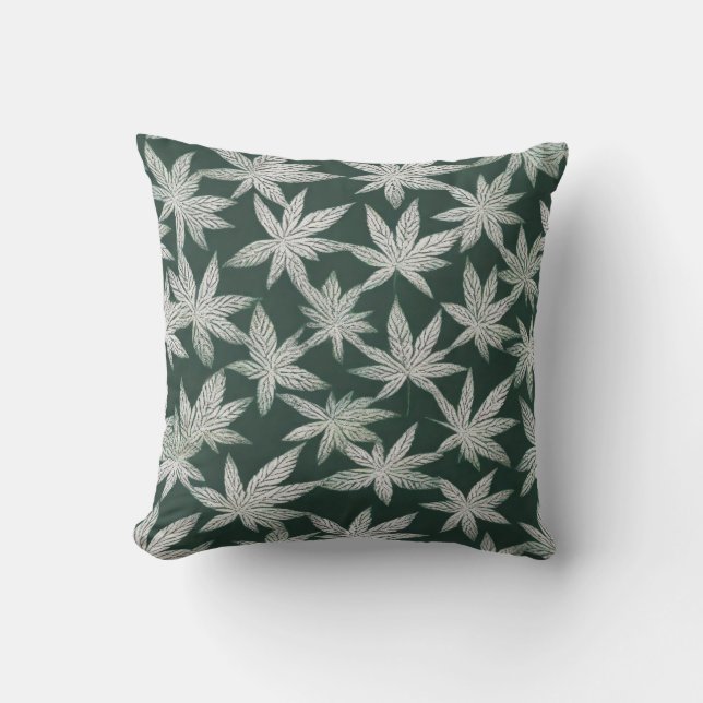 Almofada Emerald Asanoha: Um Design japonês tradicional (Frente)