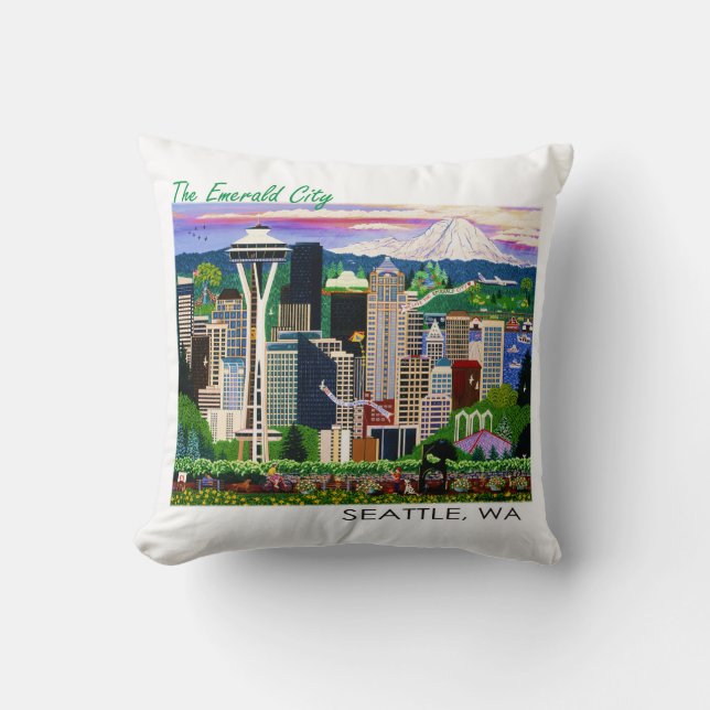 Almofada Emerald City Seattle (Frente)