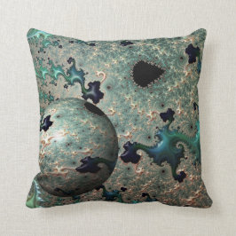 Almofada Emerald e Dourado Mandelbrot com o Sphere Cushion
