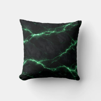 Almofada Emerald Green Electric Marble Throw Pillow