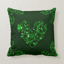 Almofada Emerald Green Heart