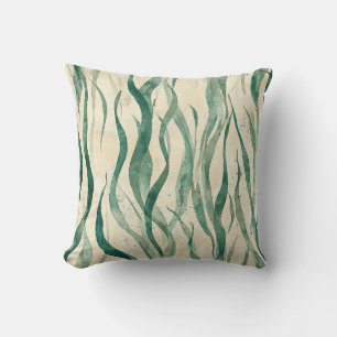 Almofada Emerald Green Ombre Seaweed Vintage Coastal