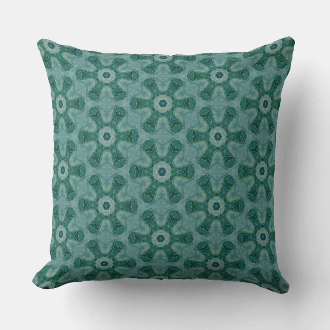 Almofada Emerald Starburst Kaleidoscope (Frente)