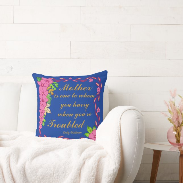 Almofada Emily Dickinson fala sobre a mãe (Sofá)