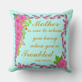 Almofada Emily Dickinson fala sobre a mãe