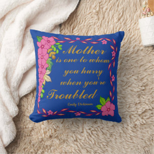 Almofada Emily Dickinson quote about Mother