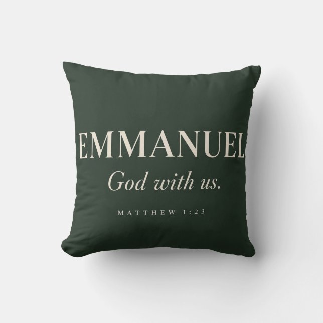 Almofada EMMANUEL | Mateus 1:23 | Natal (Frente)