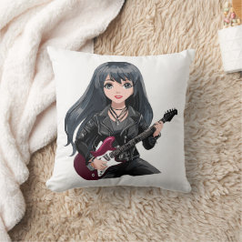 Almofada Emo girl with long black hair