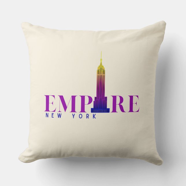 Almofada Empire State Building-Nova York-Vibrante  (Frente)