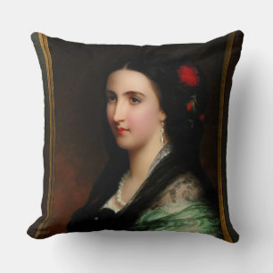 Almofada Empress Carlota do México por Hermann Winterhalter