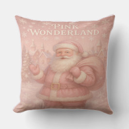 Almofada Enchanted Pink Wonderland Santa