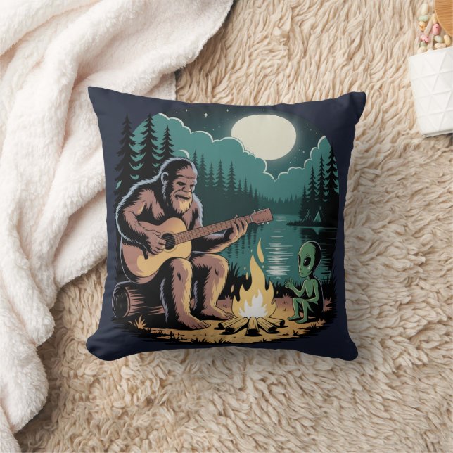 Almofada Encontro Paranormal de Bigfoot Alien UFO Críptido  (Cobertor)