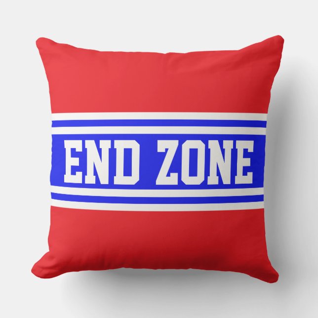Almofada END ZONE Bright Red White Blue Racing Stripes (Frente)