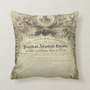 Almofada Endereço inaugural de lincoln do abe do president
