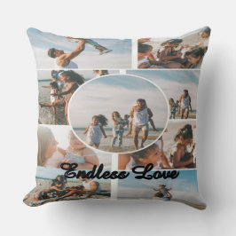 Almofada Endless Love Custom Family Collage Throw Pillow