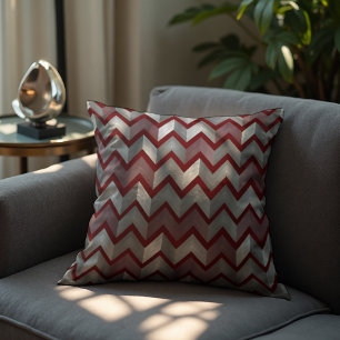 Almofada Ênfase Metálica Vintage Chevron - Deco Luxe