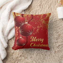 Almofada Enfeites de natal de luxo, de vermelho e de ouro