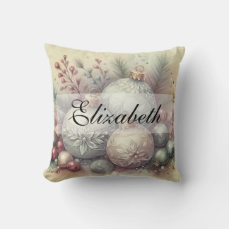 Almofada Enfeites de natal Vintage Pastel Watercolor