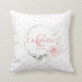 Almofada Enfermeira de Bolinhas Florais Cor de Água Rosa