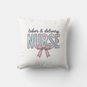 Almofada Enfermeira de Trabalho e Parto Laço Floral Camisa