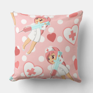 Almofada Enfermeira Rosa Pastel Decora Menhera Kei Kawaii