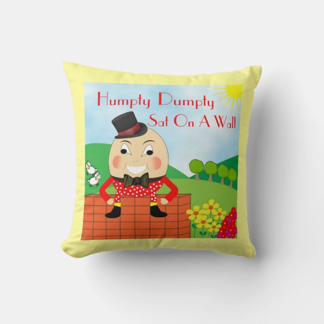 Almofada Enfermeiro De Crianças Bonitas Rhyme Humpty Dumpty (Frente)