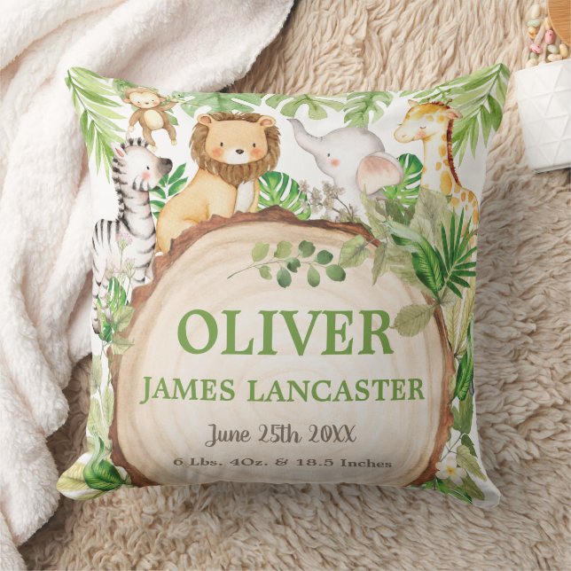 Almofada Enfermeiro Safari - Garoto Verde de Animais da Sel (Cobertor)