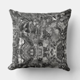 Almofada Enfumaçado cinza Quartz, padrão preto de cinzas br