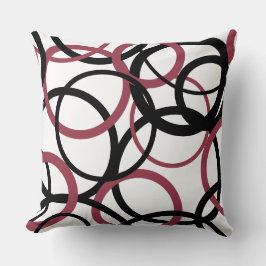 Almofada Enfumaçado Topaz e Círculos Pretos