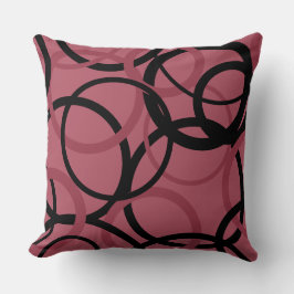 Almofada Enfumaçado Topaz e Círculos Pretos