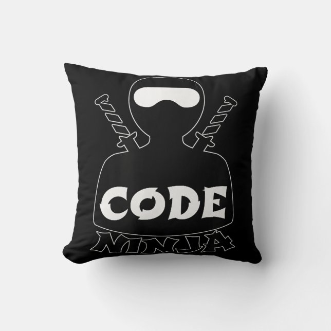 Almofada Engenheiro de Codificação de Computadores Ninja -  (Frente)
