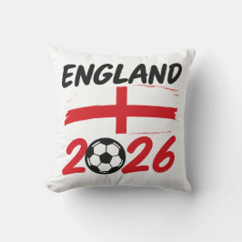 Almofada England 2026 Soccer Fan Design, Cross and Football