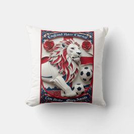 Almofada England Lion Strike Soccer, Football Pride Gift