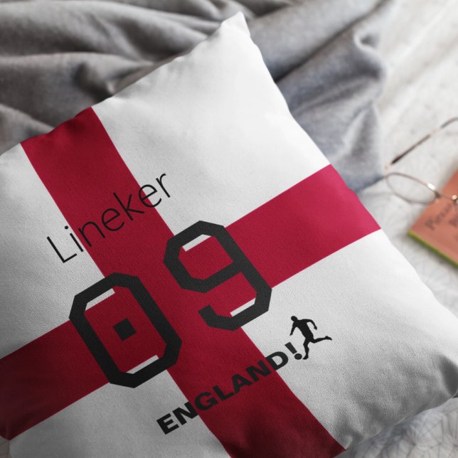 Almofada England St George Cross Patriotic Custom Name (Criador carregado)