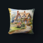 Almofada English Cottage<br><div class="desc">A Watercolour English cottage with garden</div>
