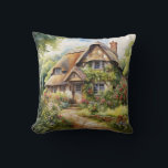 Almofada English Cottage<br><div class="desc">A Watercolour English cottage with garden</div>