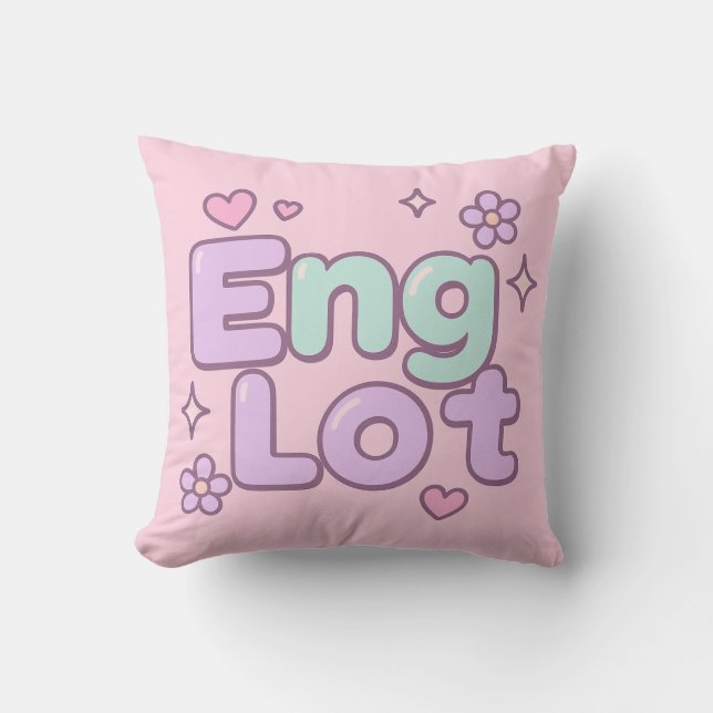 Almofada Englot Kawaii Bubble Letter (Frente)