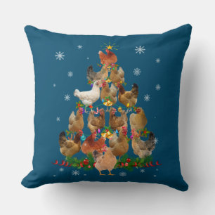 Almofada Engraçada Árvore de Natal de Frango Pet Lover