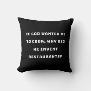 Almofada Engraçada Esposa, Odeio Cozinhar Engraçado.