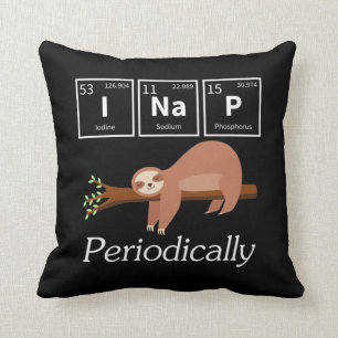 Almofada Engraçada Science Pun Chemistry Sloth Nap Lover
