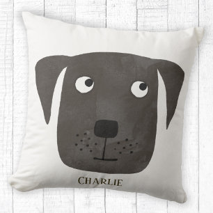 Almofada Engraçado Black Labrador Retriever Dog Nome Perso
