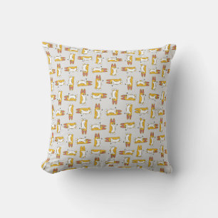 Almofada Engraçado Cartoon Corgi Pattern