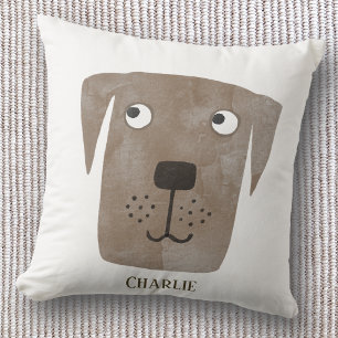 Almofada Engraçado Chocolate Labrador Cachorro de Retrieve