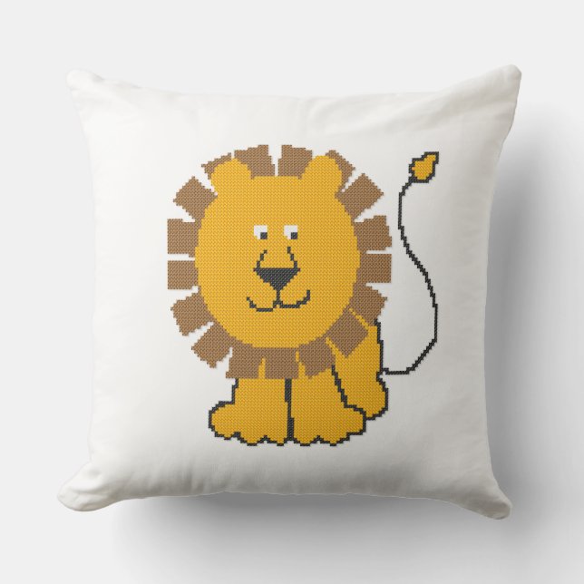 Almofada Engraçado desenho animado Lion (Frente)