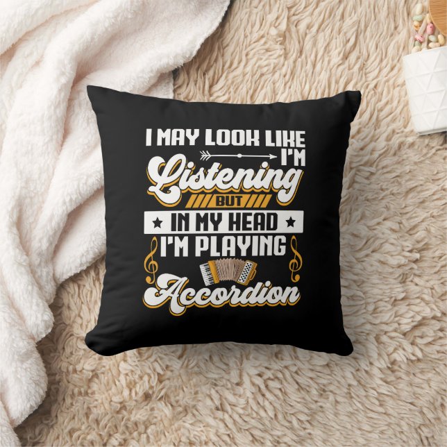 Almofada Engraçado escutar na minha cabeça Estou tocando Ac (Cobertor)