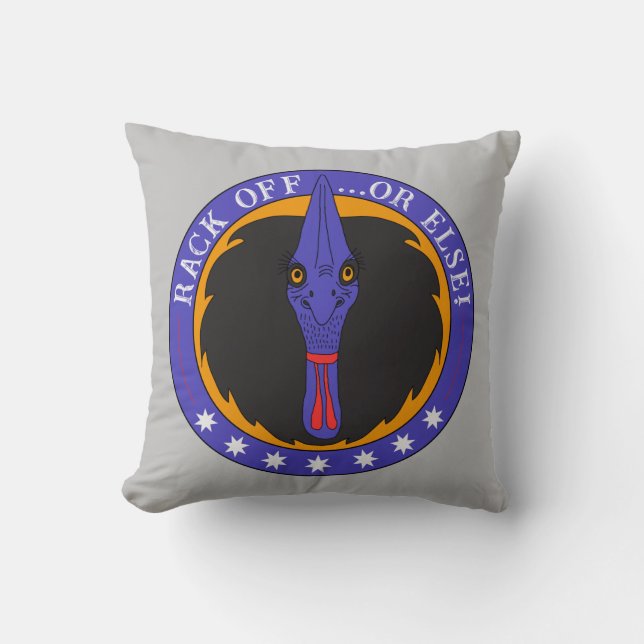 Almofada Engraçado Gangria Australiana - Citação das Aves C (Frente)