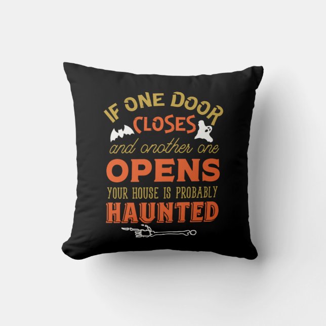Almofada Engraçado Hunny House Inspirational Cote Halloween (Frente)