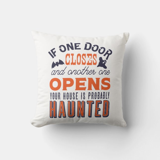 Almofada Engraçado Hunny House Inspirational Cote Halloween (Frente)
