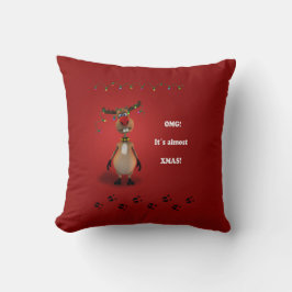 Almofada Engraçado Natal Red Nosed Reindeer