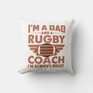 Almofada Engraçado Pai de Rugby e treinador de Rugby